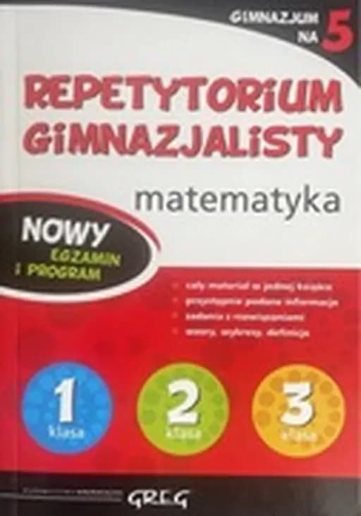 Repetytorium gimnazjalisty część matematyczno-przyrodnicza