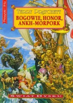 Okładka książki „Bogowie, honor, Ankh-Morpork” — Pratchett, Terry (1948)