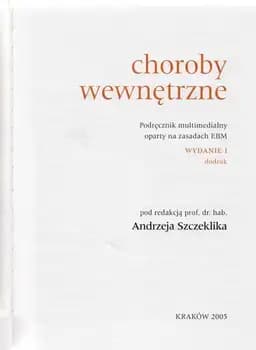 Okładka książki „Choroby wewnętrzne podręcznik multimedialny oparty na zasadach EBM”