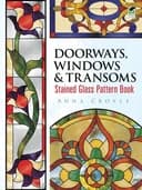 Okładka książki „Doorways, Windows & Transoms Stained Glass Pattern Book” — Anna Croyle