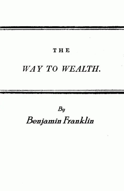 Okładka książki „Franklin's Way to Wealth; or, "Poor Richard Improved"” — Benjamin Franklin