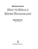 Okładka książki „How to Build a Super Vocabulary” — Book Builders