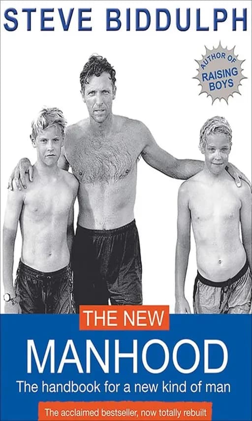 Okładka książki „Męskość : nowe spojrzenie / New manhood : the handbook for a new kind of man,”