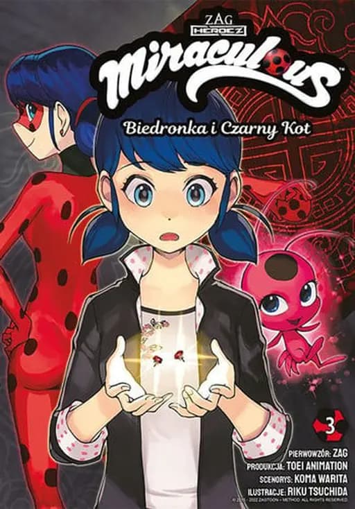 Okładka książki „Miraculous Biedronka i Czarny Kot” — Wydawnictwo Studio JG