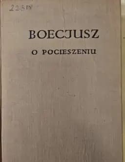 Okładka książki „O pocieszeniu” — Boecjusz
