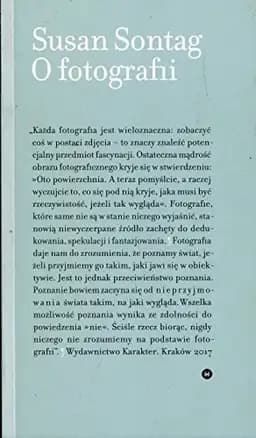 Okładka książki „On photography (pol.) O fotografii / On photography,” — Sontag, Susan (1933)