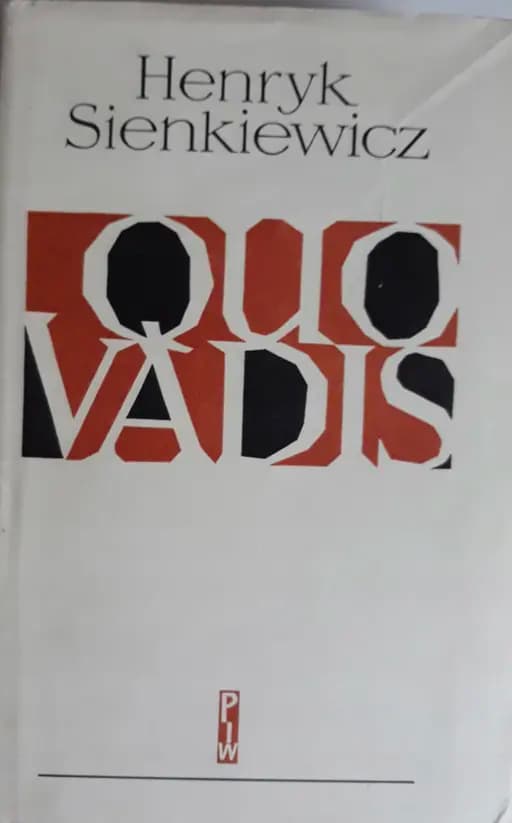 Okładka książki „Quo Vadis” — Henryk Sienkieiwcz