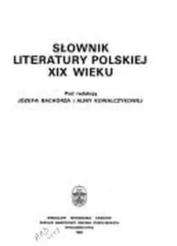 Okładka książki „Słownik literatury polskiej XIX wieku (Vademecum polonisty) (Polish Edition)”