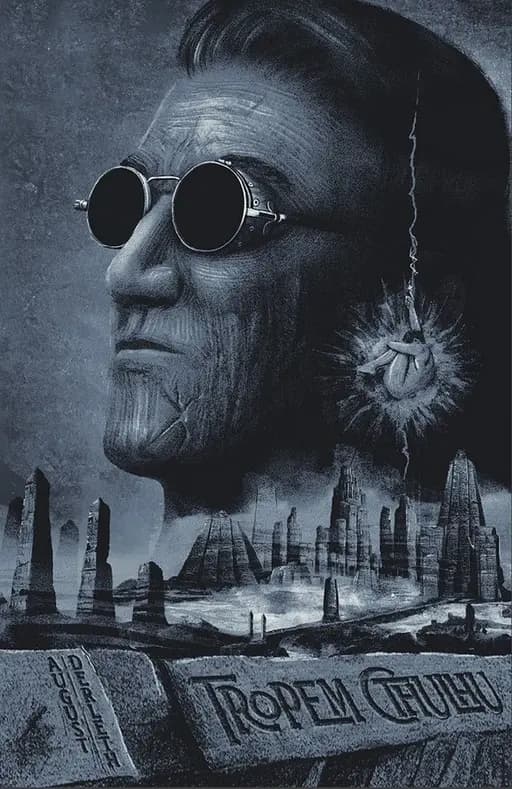 Okładka książki „Tropem Cthulhu” — August William Derleth