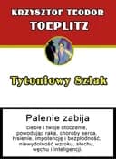Okładka książki „Tytoniowy szlak” — Toeplitz, Krzysztof Teodor