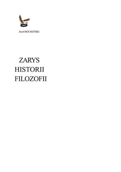 Okładka książki „Zarys historii filozofii” — Joseph M. Bochenski
