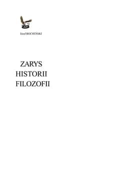 Okładka książki „Zarys historii filozofii” — Joseph M. Bochenski