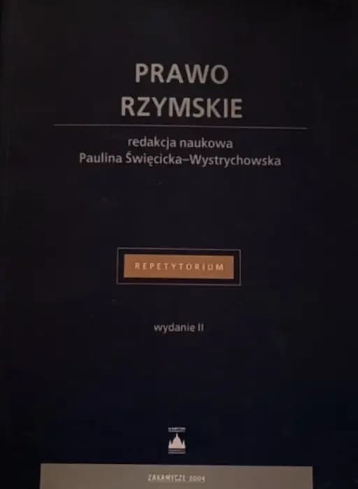 Okładka książki „Prawo rzymskie” — Paulina Święcicka-Wystrychowska